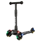 Самокат трехколесный складной светящиеся колеса Slider Stile1BK 1